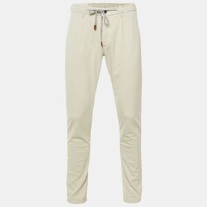 Eleventy Beige Cotton Blend Drawstring Trousers L